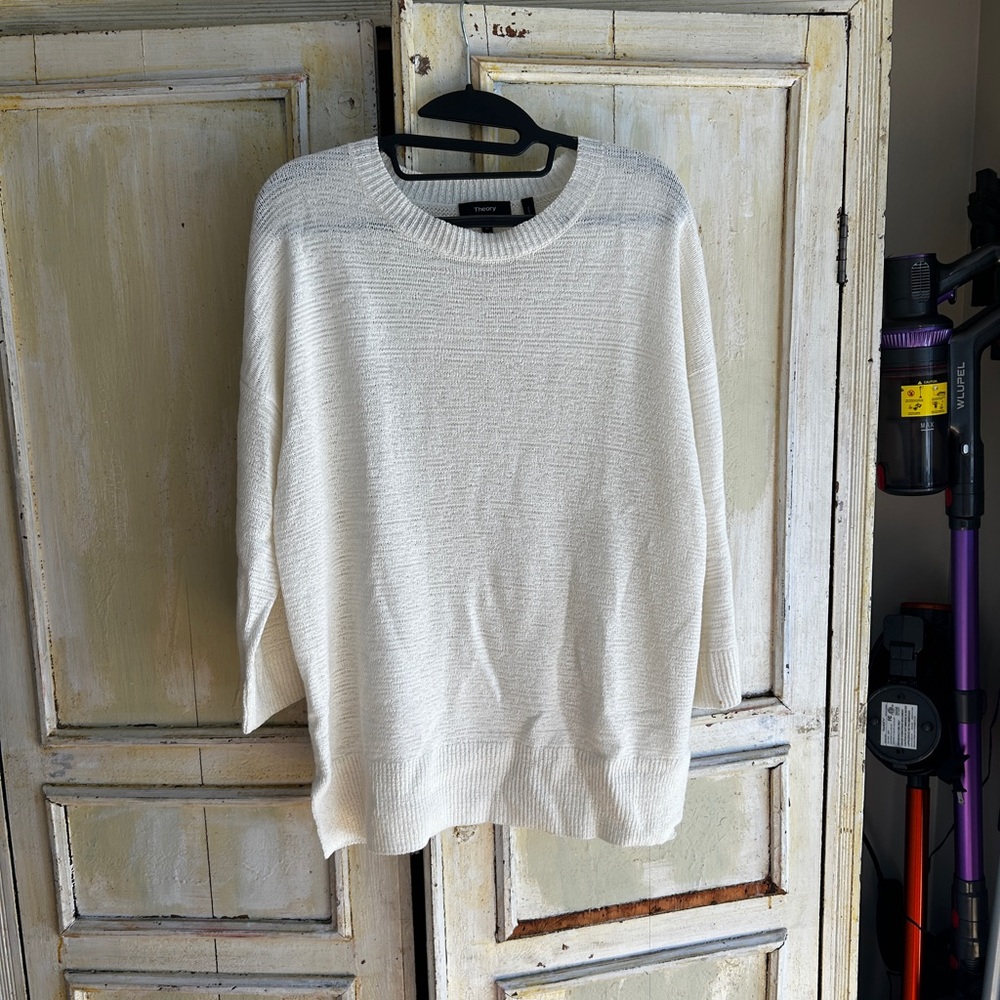 Theory Cream Knit Pullover